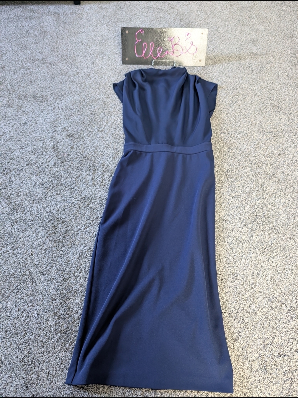 Euc Express Blue Midi Dress with Cap Sleeves XXS